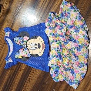 Disney minnie skirt set